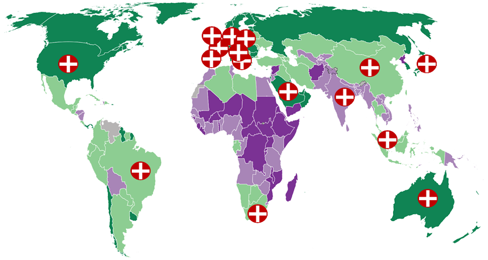 high CGT development highlighted while nations
